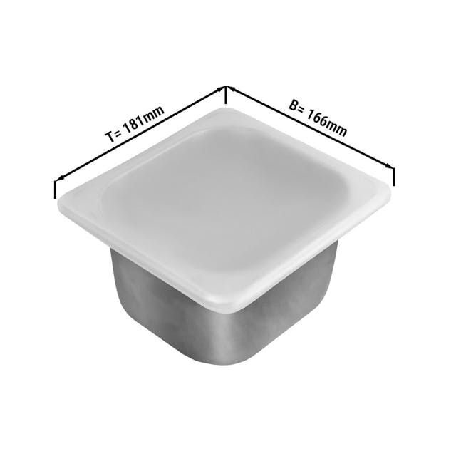Silikonové víko na 1/6 GN-nádobu & nádobu na zmrzlinu - 176 x 108 mm