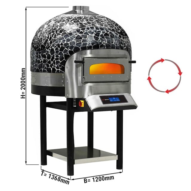 Electric stone pizza oven - rotating 9x 30cm 