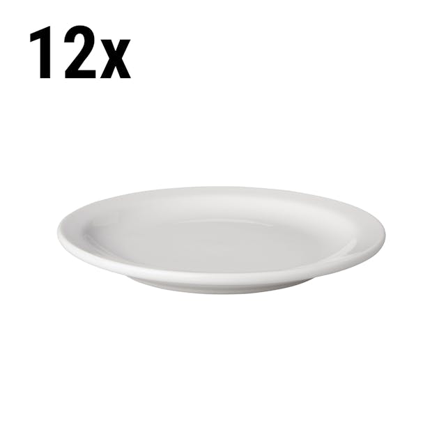 (12 pieces) BUDGETLINE - Flat plate Mammoet - Ø 16 cm - White