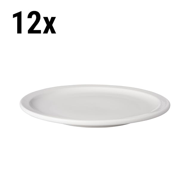 (12 pieces) BUDGETLINE - Flat plate Mammoet - Ø 24 cm - White