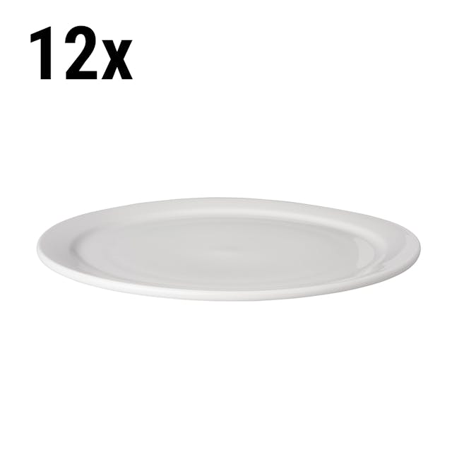 (12 pieces) BUDGETLINE - Flat plate Mammoet - Ø 26 cm - White