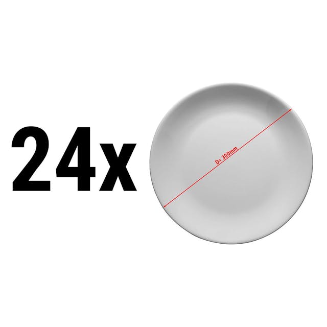 (24 Kusů) ENTity - Talíř mělký - talíř na pizzu - Ø 30 cm