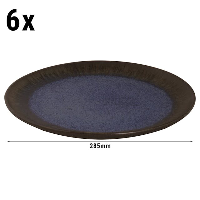 (6 Kusů) TAMA - Talíř mělký - Ø 28,5 cm - modrý