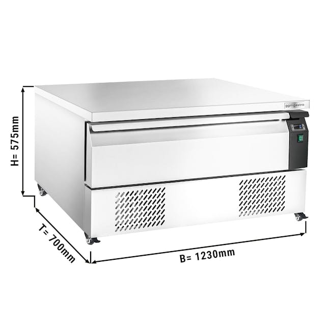 Kombinace lednice a mrazáku s 1 šuplíkem - 1,23 m - pro GN 1/1 - 113L