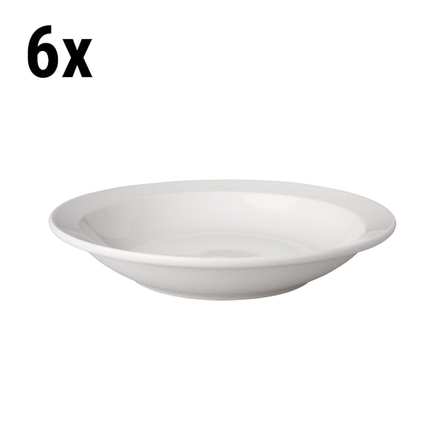 (6 pieces) BUDGETLINE - Plate deep Mammoet - Ø 21,5 cm - White