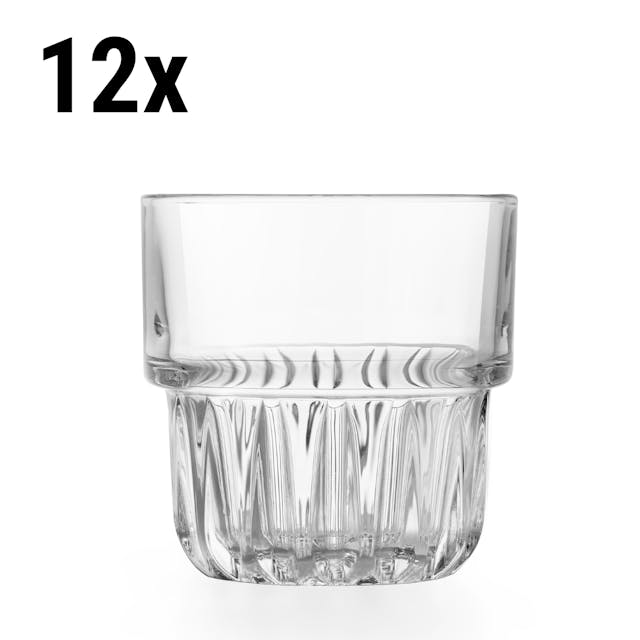 (12 Kusů) EVEREST - Univerzální sklenice na pití - 14,8 cl - transparentní