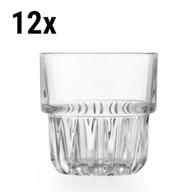 (12 Kusů) Univerzální sklenice na pití - TOKIO - 237 ml - transparentní