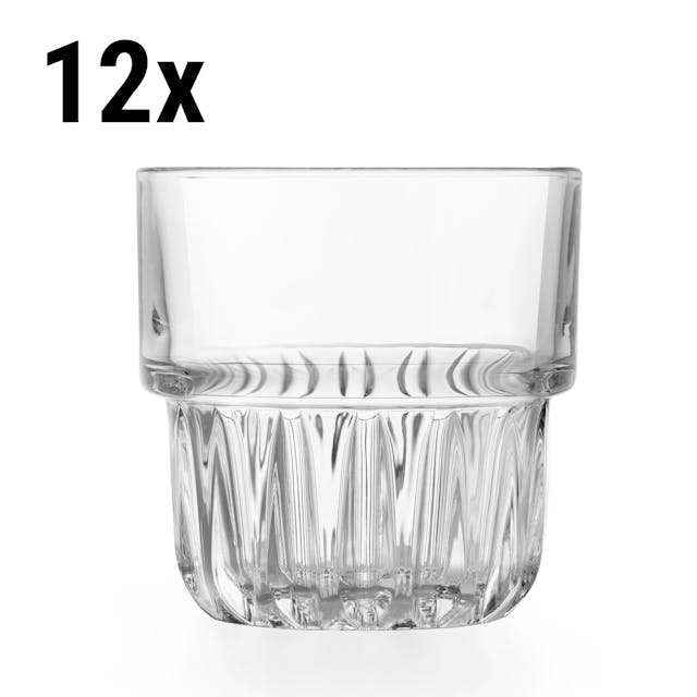 (12 Kusů) Univerzální sklenice na pití - TOKIO - 266 ml - transparentní
