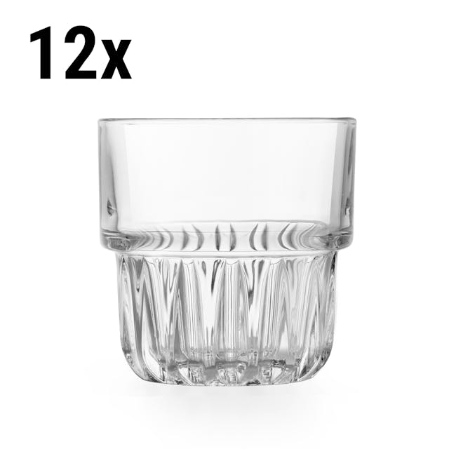 (12 Kusů) Univerzální sklenice na pití - TOKIO - 355 ml - transparentní