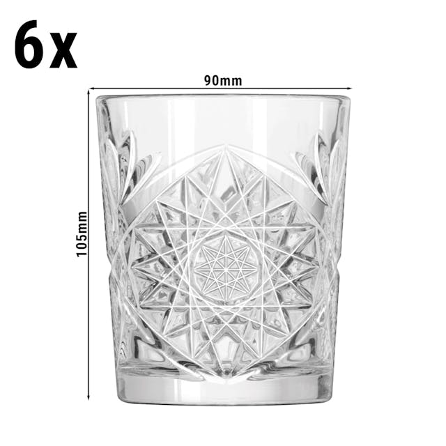 (6 Kusů) Univerzální sklenice na pití - TIJUANA - 350 ml - transparentní