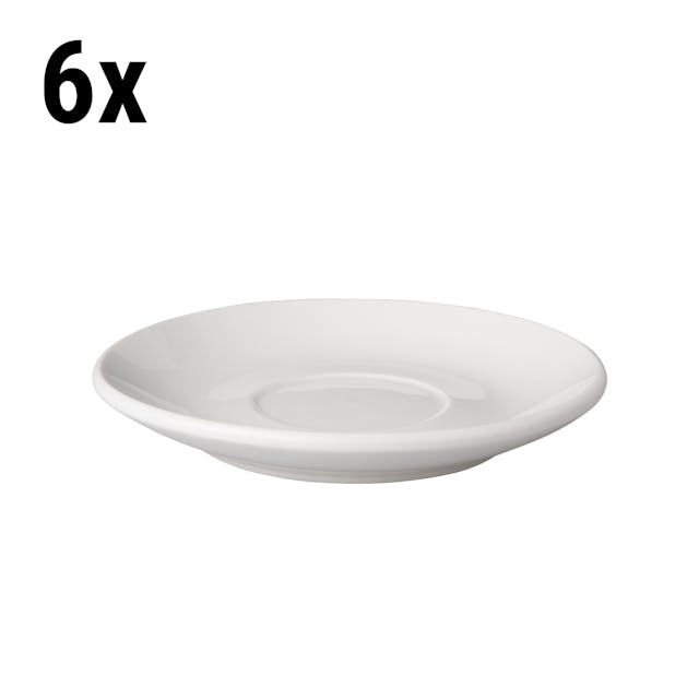(6 pieces) BUDGETLINE - Saucer Mammoet - Ø 14 cm - White