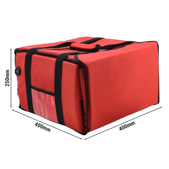 WarmBag/ Pizzabag PRO - Heated delivery bag - for 4 pizza boxes 35x35cm - Red