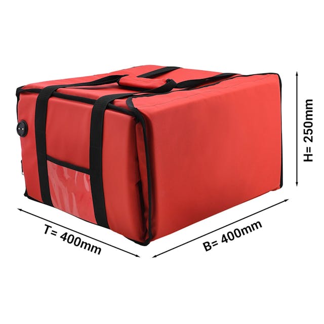 WarmBag/ Pizzabag PRO - Heated delivery bag - for 6 pizza boxes 45x45cm - Red
