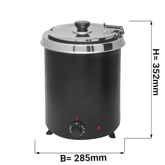 Ohřívač polévky - 5,7L- černý