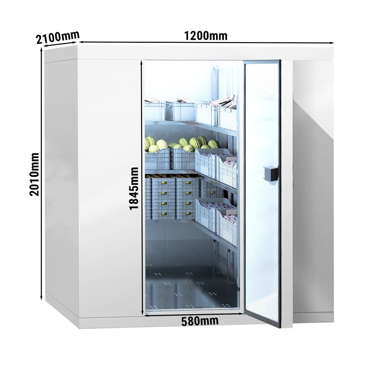 Kühlzelle - 1200x2100mm - 3,7m³