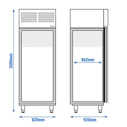 Pekařský stroj na kynutí PREMIUM - EN 60x40 - skříň na fermentaci