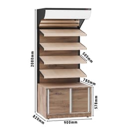 Brotregal - 900mm - 4 Ablagen