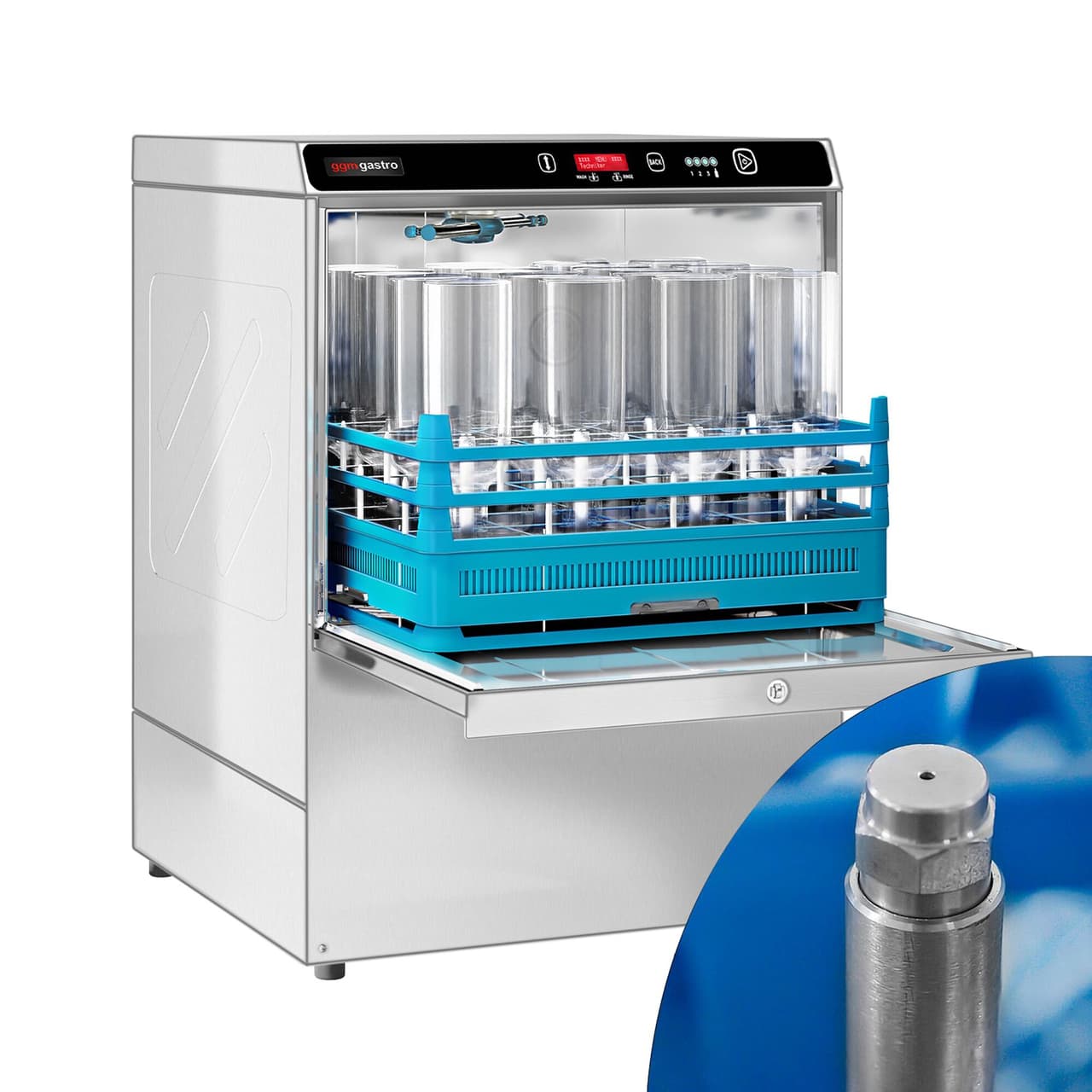 	Dishwasher & bottle washer - Digital - 7.45 kW - with detergent & rinse aid pump