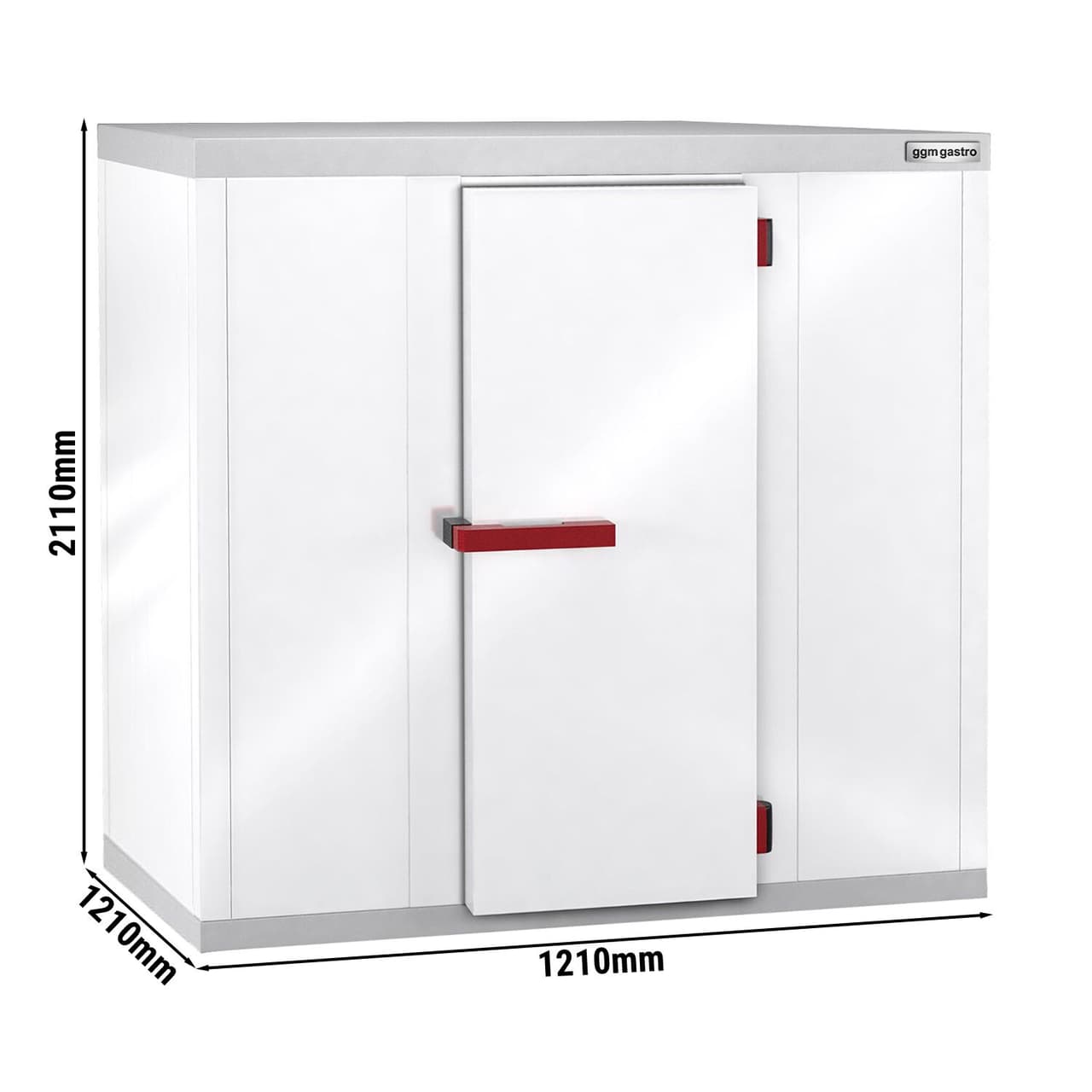 Chladicí box 1,21 x 1,21 m - výška: 2,1 m - 2,15 m³