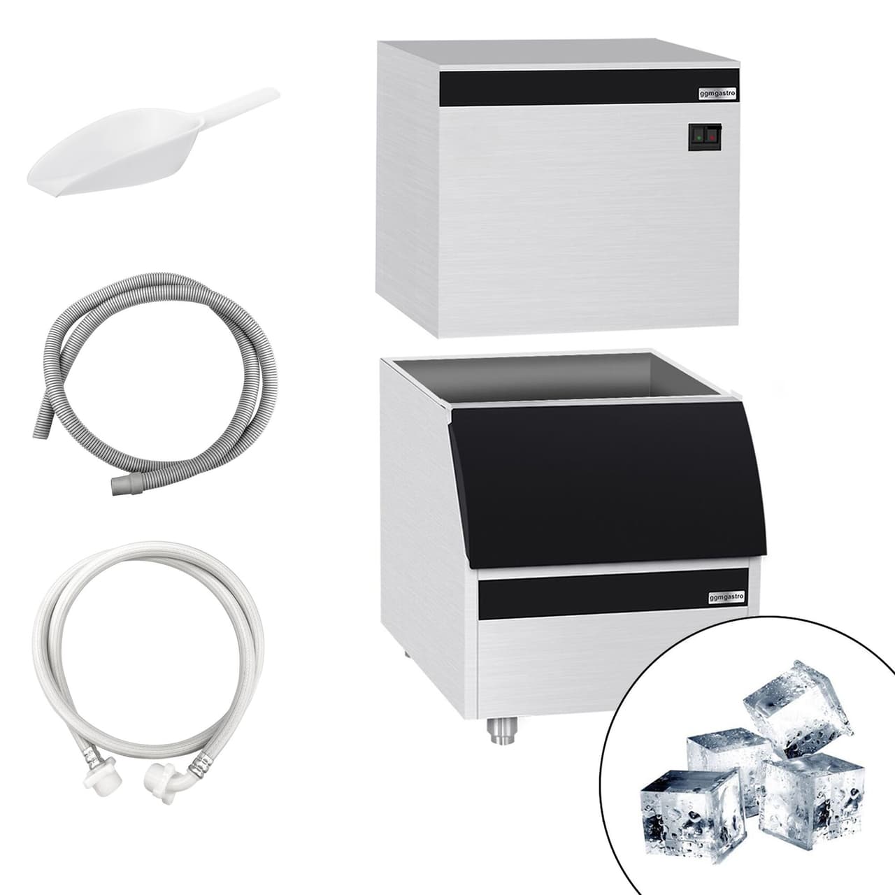 Ice cube maker - cubes - 230 kg/24 h - incl. storage bin