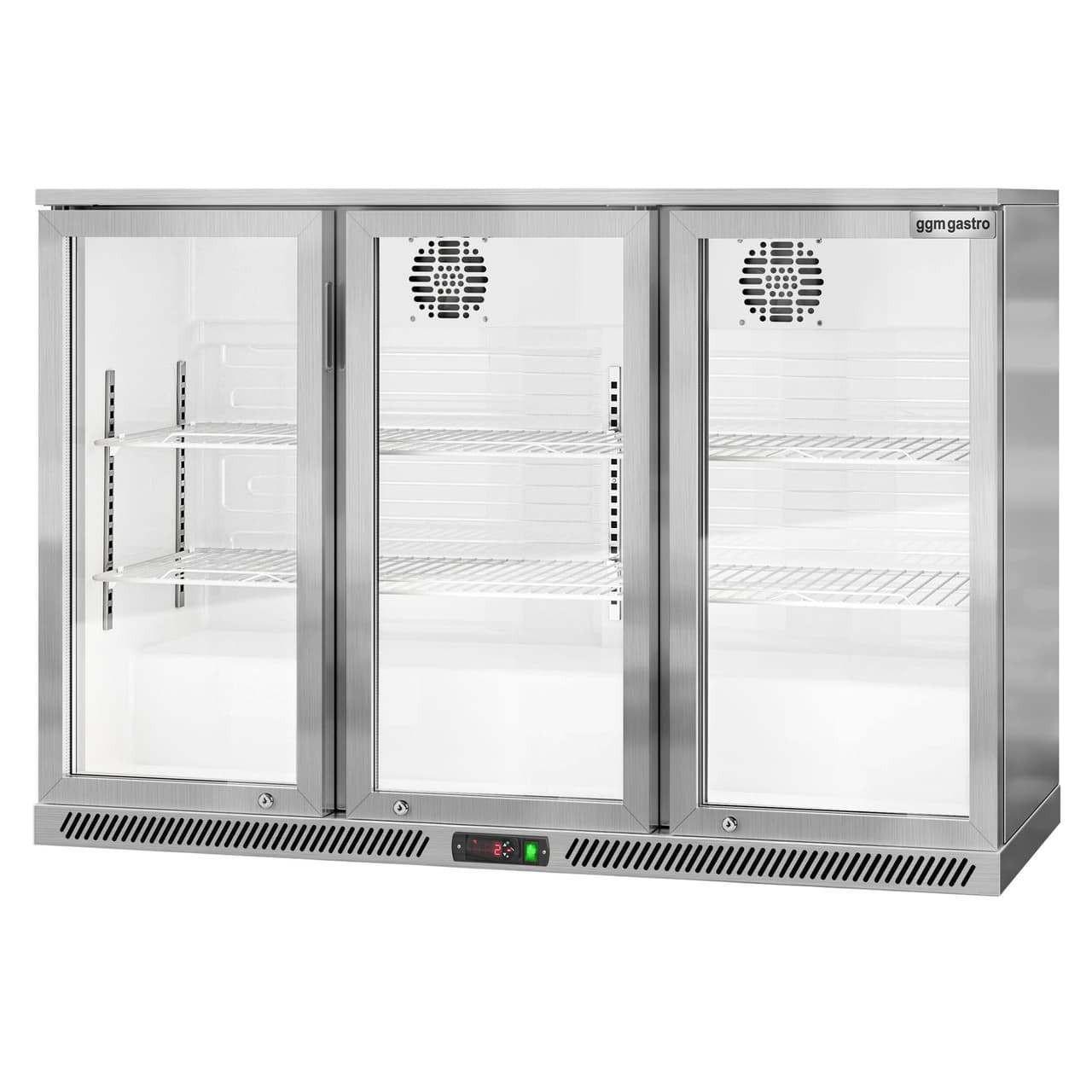 Barkühlschrank - 1330mm - 320 Liter - mit 3 Glasflügeltüren - Edelstahl