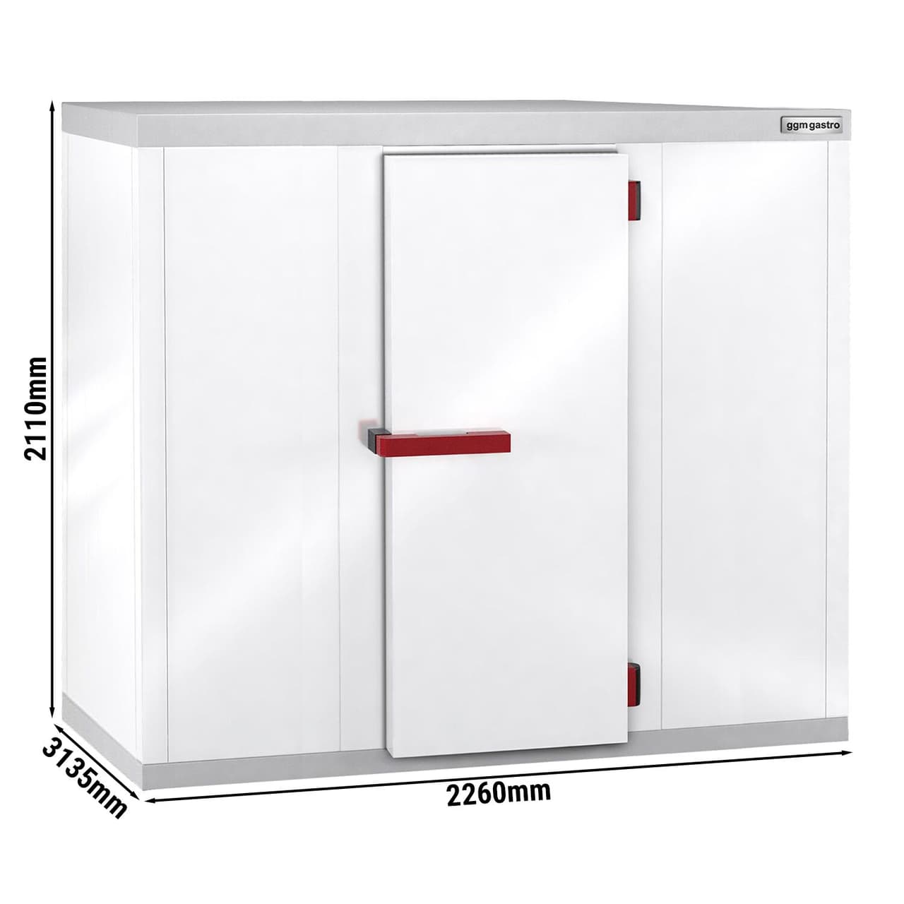 Chladicí box 2,26 x 3,13 m - výška: 2,1 m - 12,18 m³