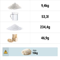 Hnětač těsta - 30 L / 15 kg - s pevným kotlem - 400 V