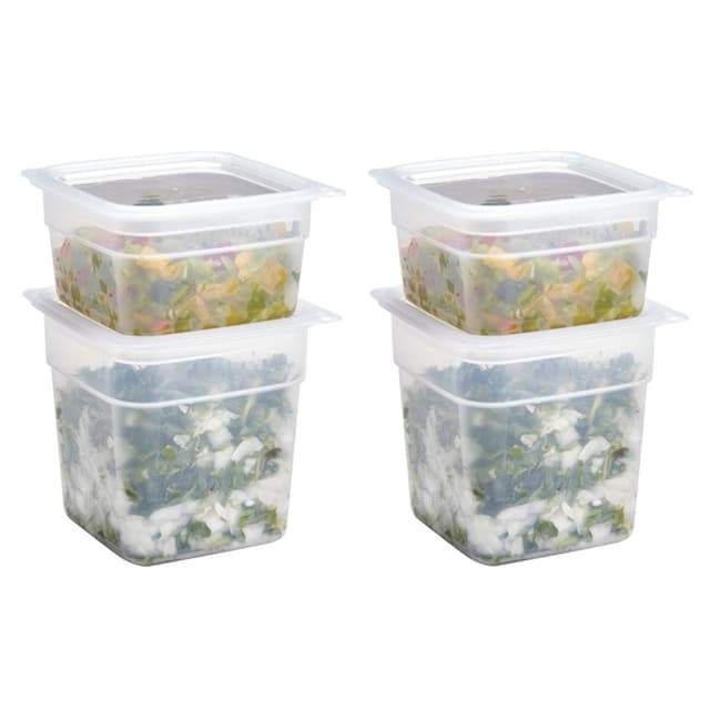 CAMBRO | CAMSQUARES® - Sada nádob FreshPro - 8 kusů - 2x 0,95 L a 2x 0,47 L - transparentní