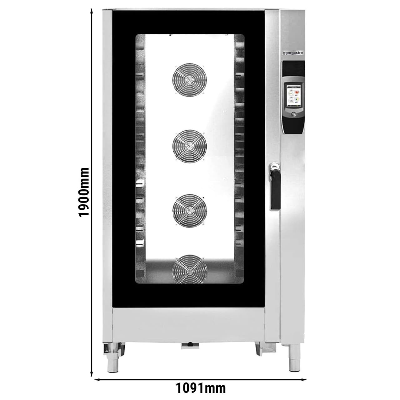 Combi steamer - Touch - 40x GN 1/1 or 20x GN 2/1 - incl. washing system & temperature sensor - incl. tray trolley