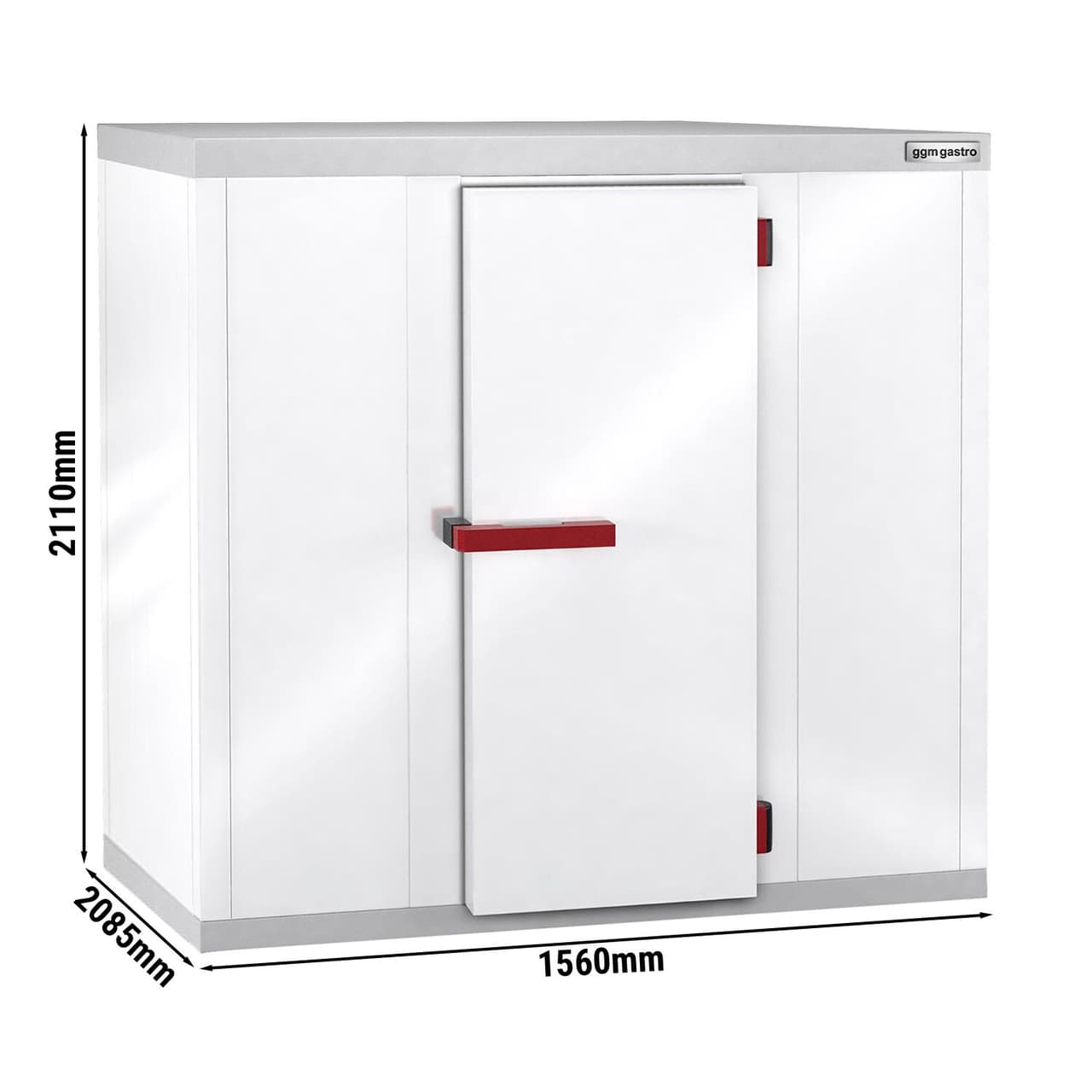 Chladicí box 1,56 x 2,08 m - výška: 2,1 m - 5,26 m³