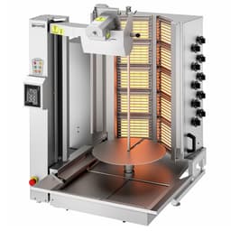 Plynový kebabový robot - 10 hořáků - tvar V - max. 120 kg