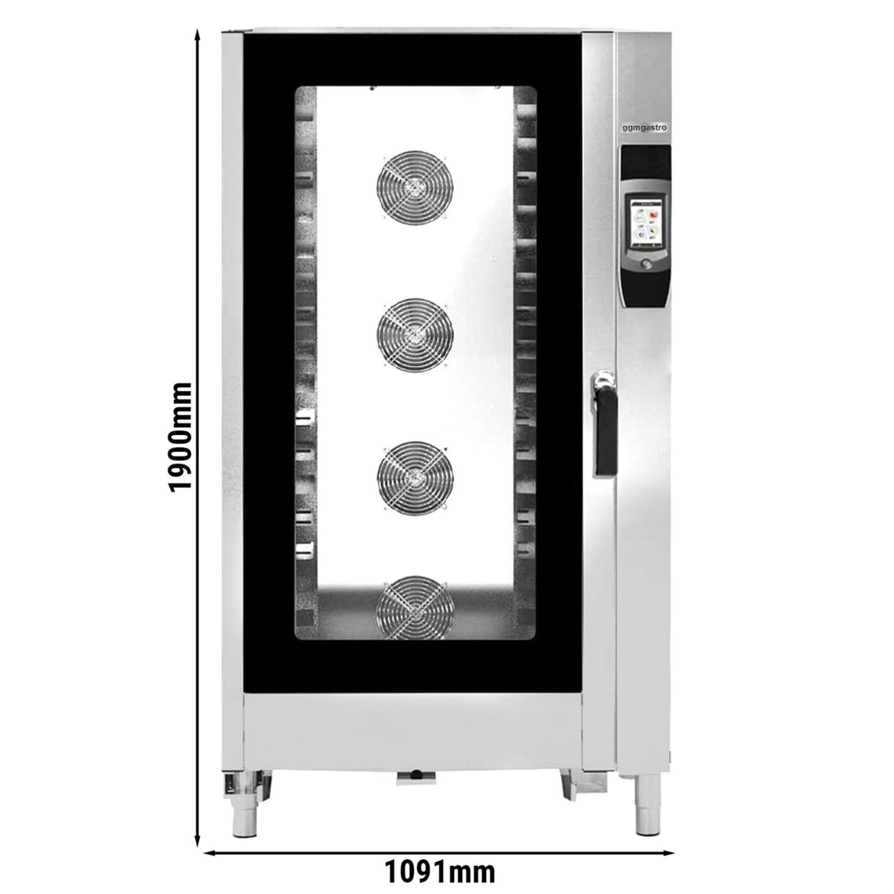 	Combi steamer - Touch - 20x GN 1/1 - incl. washing system & temperature sensor - incl. tray trolley