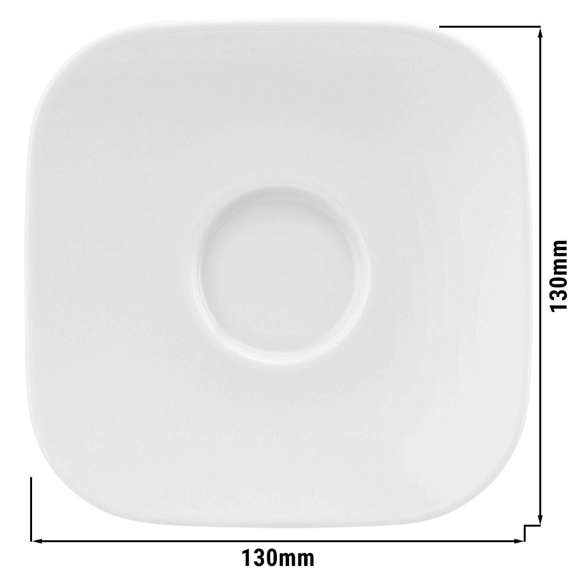 (6 pieces) Seltmann Weiden - saucer - angular small - 130 x 130 mm