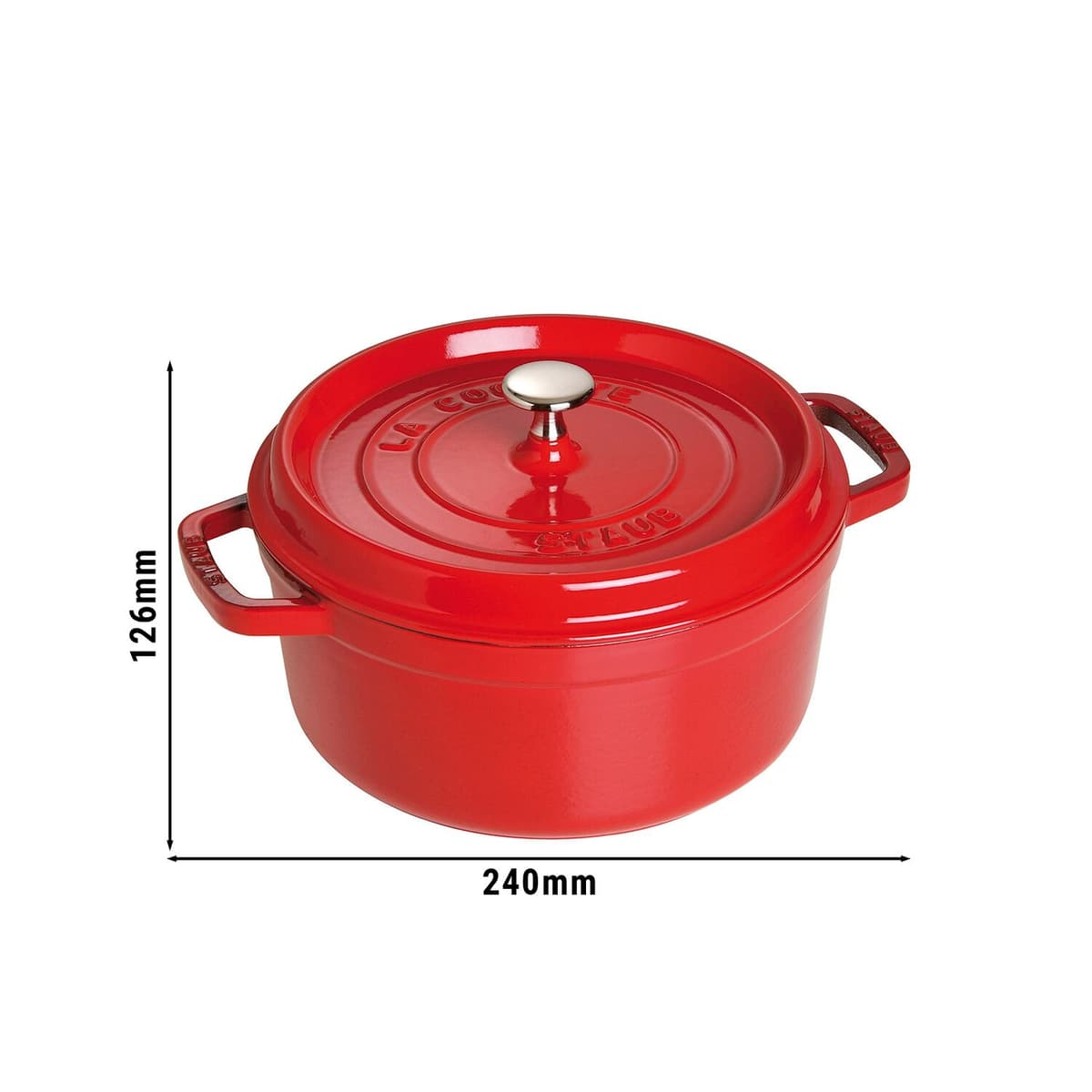 STAUB | LA COCOTTE - kokotka - Ø 180 mm - litina - třešňově červená