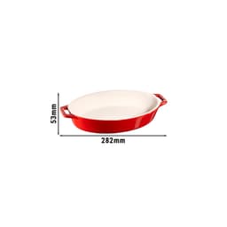 STAUB | CERAMIQUE - Zapékací mísa - 230mm - keramika - třešňově červená