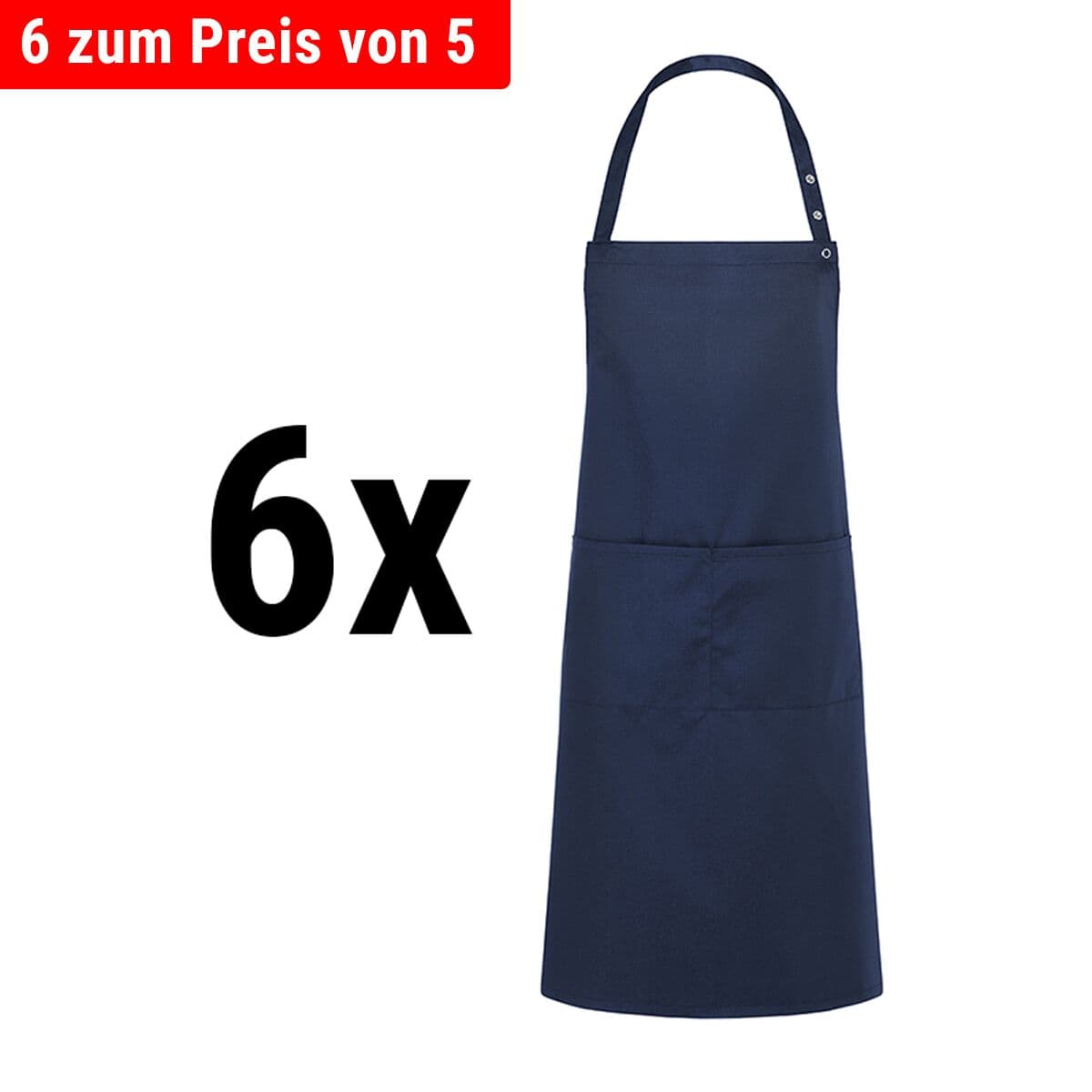 (6 pieces) Karlowsky - Bib Apron Tenerife - Navy