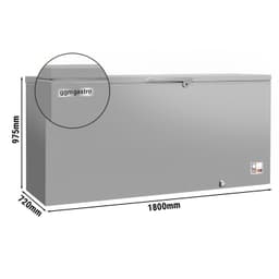 Deep freezer - 1800mm - 534 litres - stainless steel lid - incl. partition wall