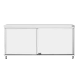 Stainless steel work cabinet ECO - 1800x600mm - with sliding door