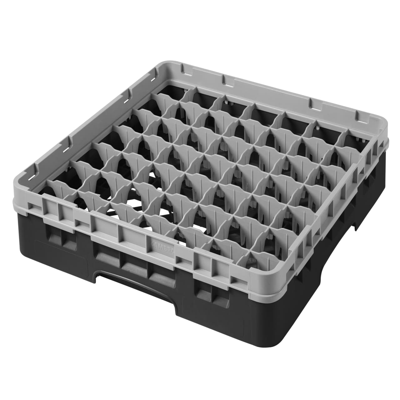 CAMBRO | CAMRACK® - Koš na sklo 1/1 s 1 nástavcem - 500x500mm - 49 přihrádek - černý