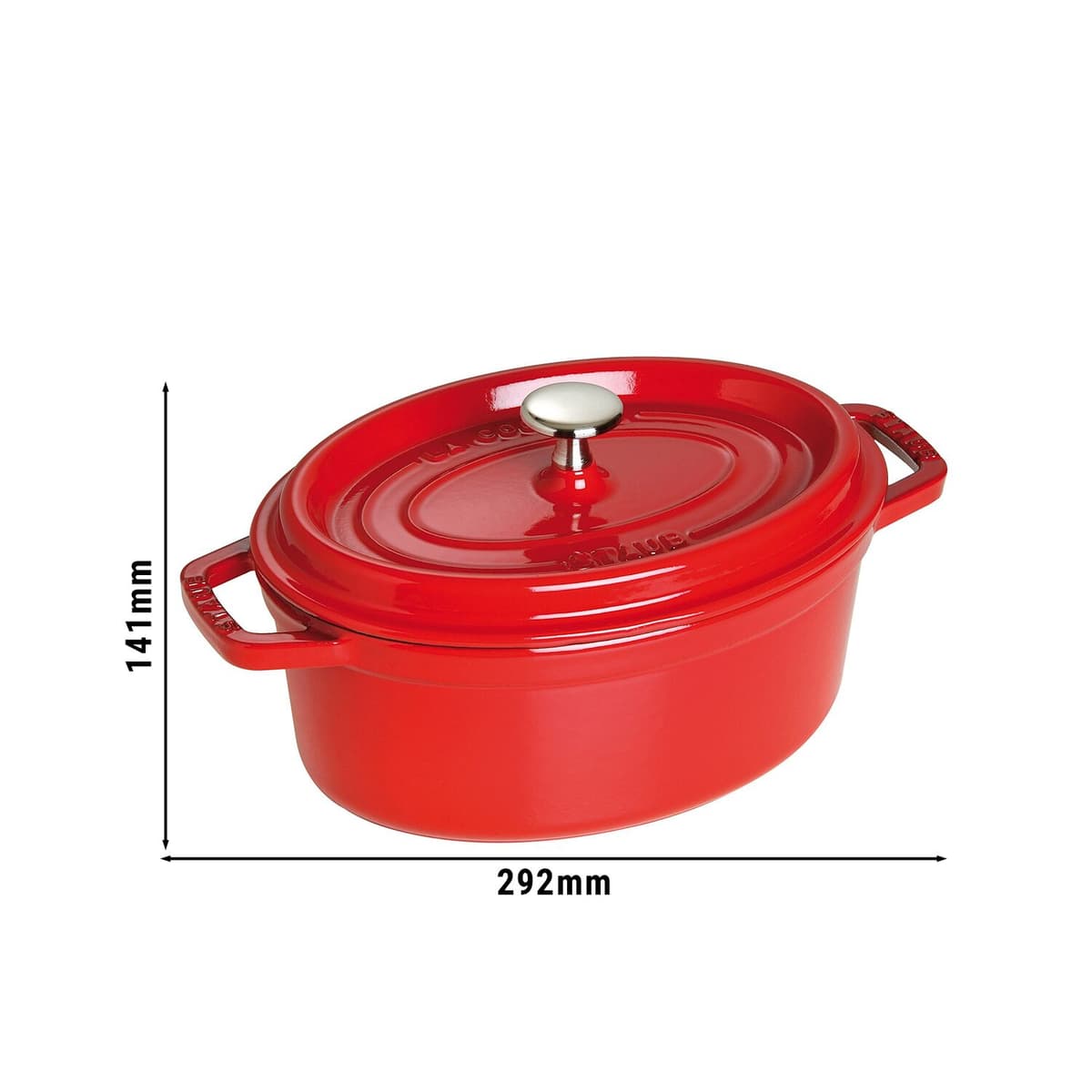 STAUB | LA COCOTTE - kokotka - oválná - 230 mm - litina - třešňově červená