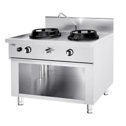 Gas wok cooker - 30 kW - 2 hobs - incl. 1 mini water column