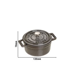 STAUB | LA COCOTTE - mini kokotka - Ø 100 mm - litina - grafitově šedá