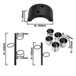 Cutlery tray/shelf - with 5 containers