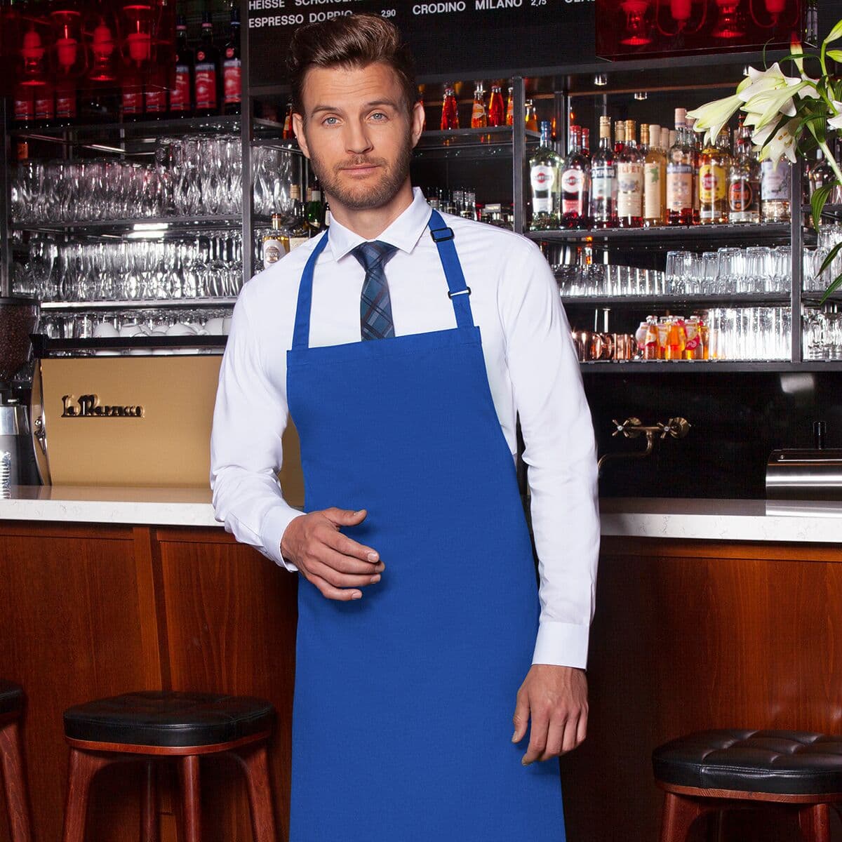 Karlowsky - Bib Apron Basic - Blue