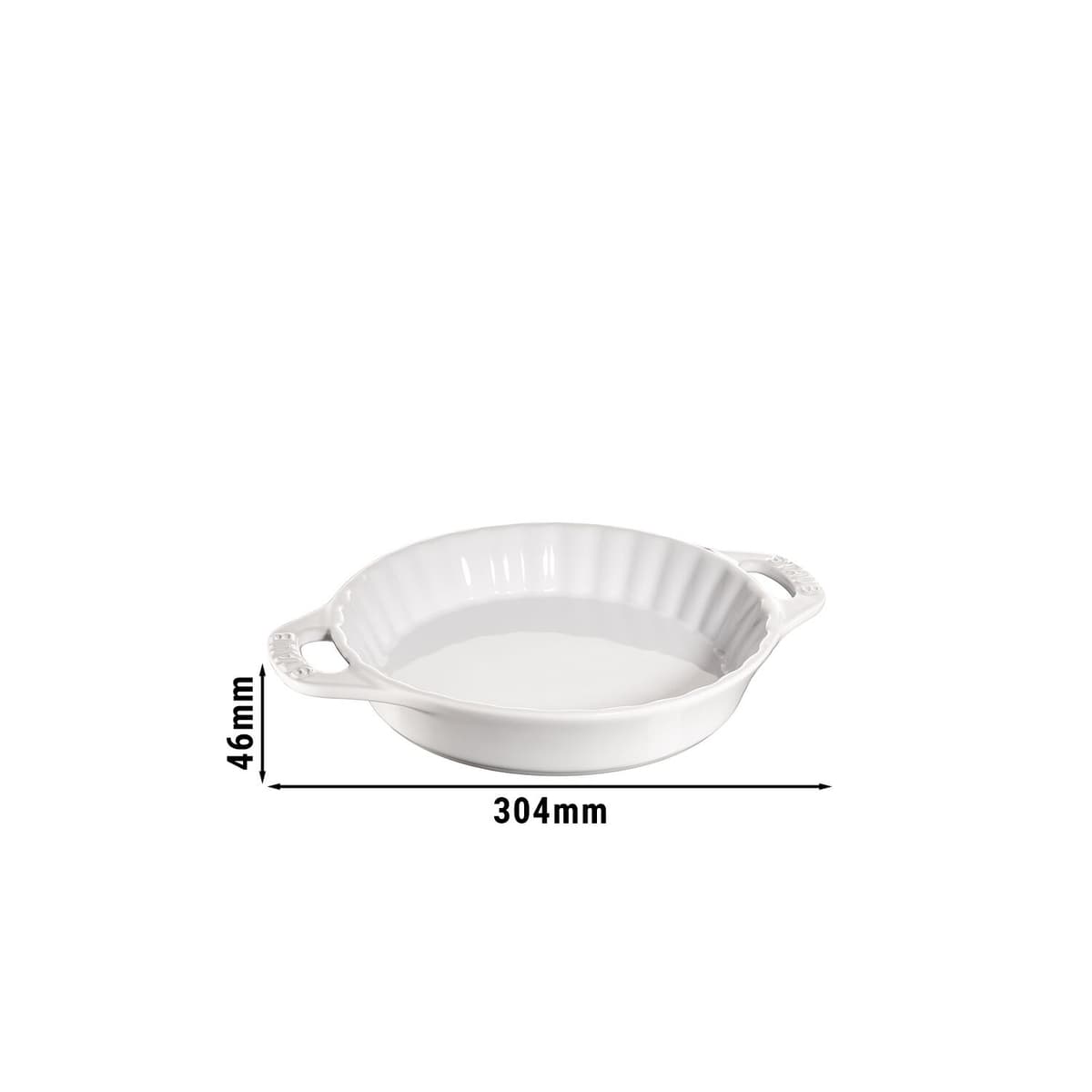 STAUB | CERAMIQUE - Dortová forma - Ø 240mm - keramika - čistě bílá