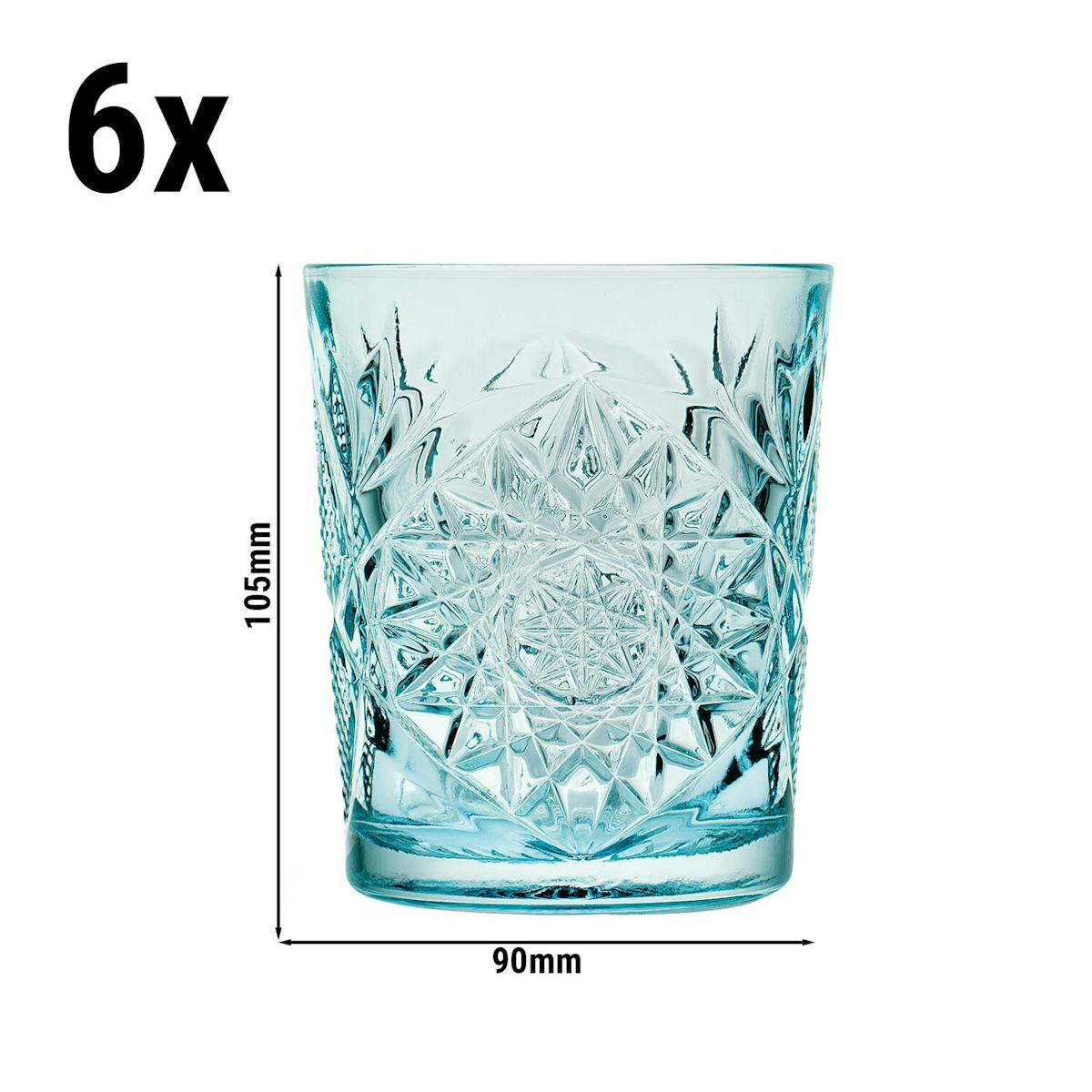 (6 Kusů) Univerzální sklenička - HOBSTAR - 350 ml - modrá