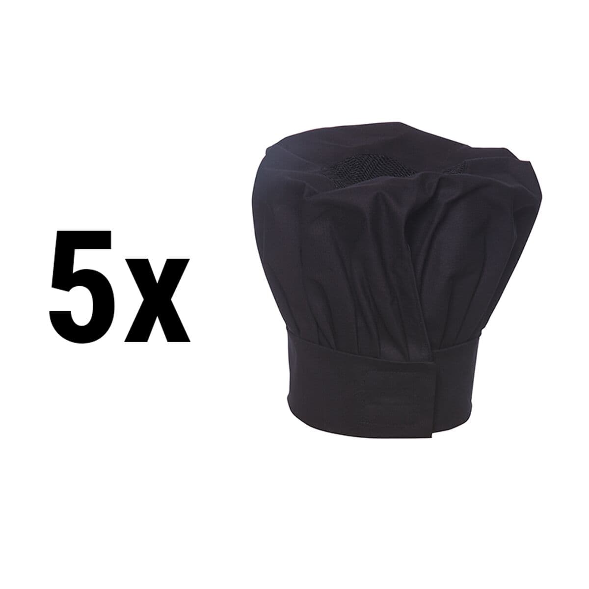 (5 pieces) Karlowsky chef's hat Jean - Black