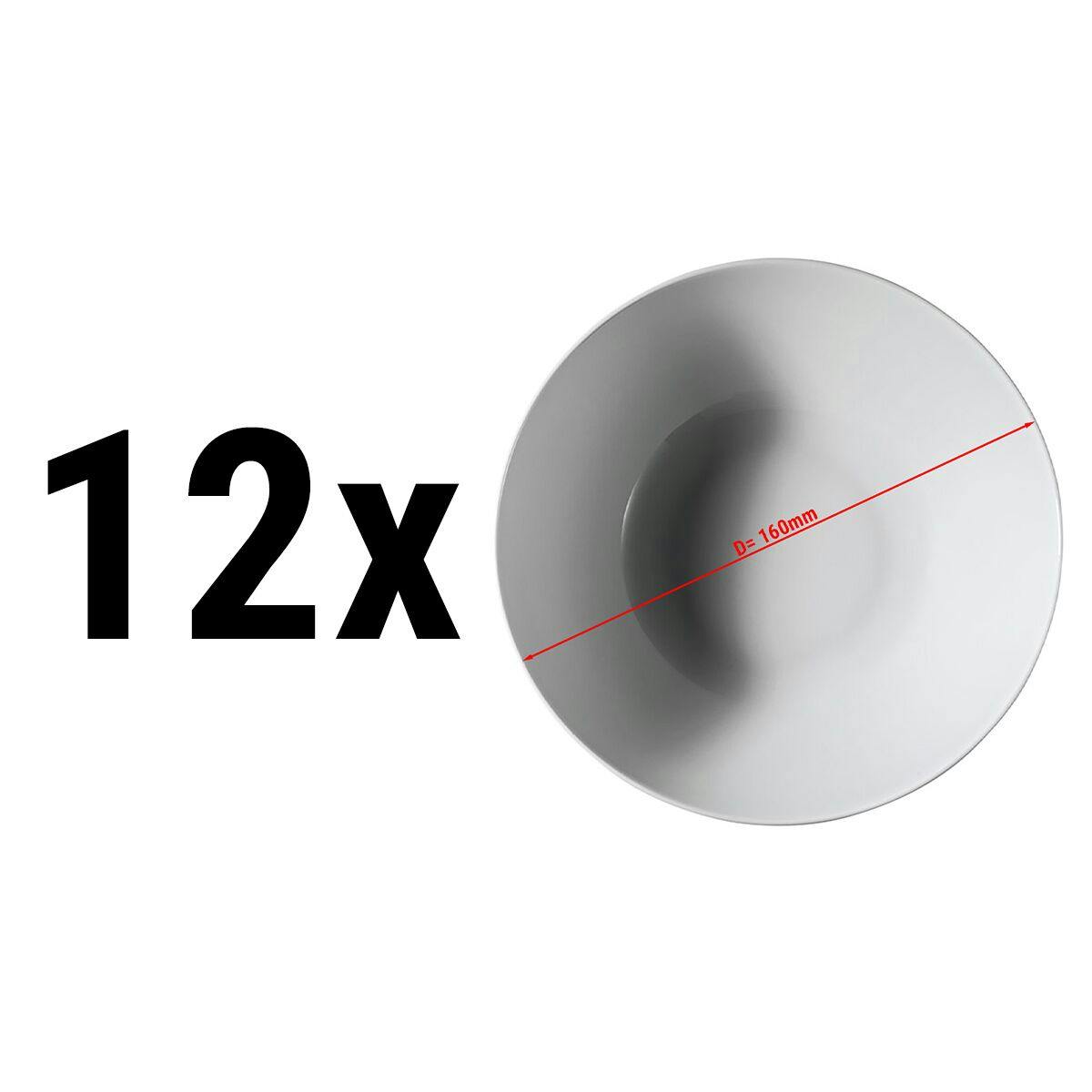 (12 Kusů) PERA bílá - Dezertní-/ Salátová miska - Ø 16 cm 