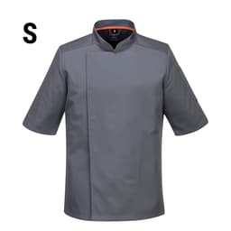 Short Sleeve MeshAir Pro Chef Jacket - Grey - Size: S