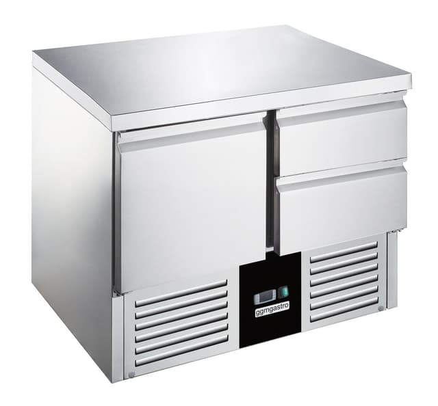 Refrigerated counter PREMIUM- 900x700mm - 1 door & 2 drawers